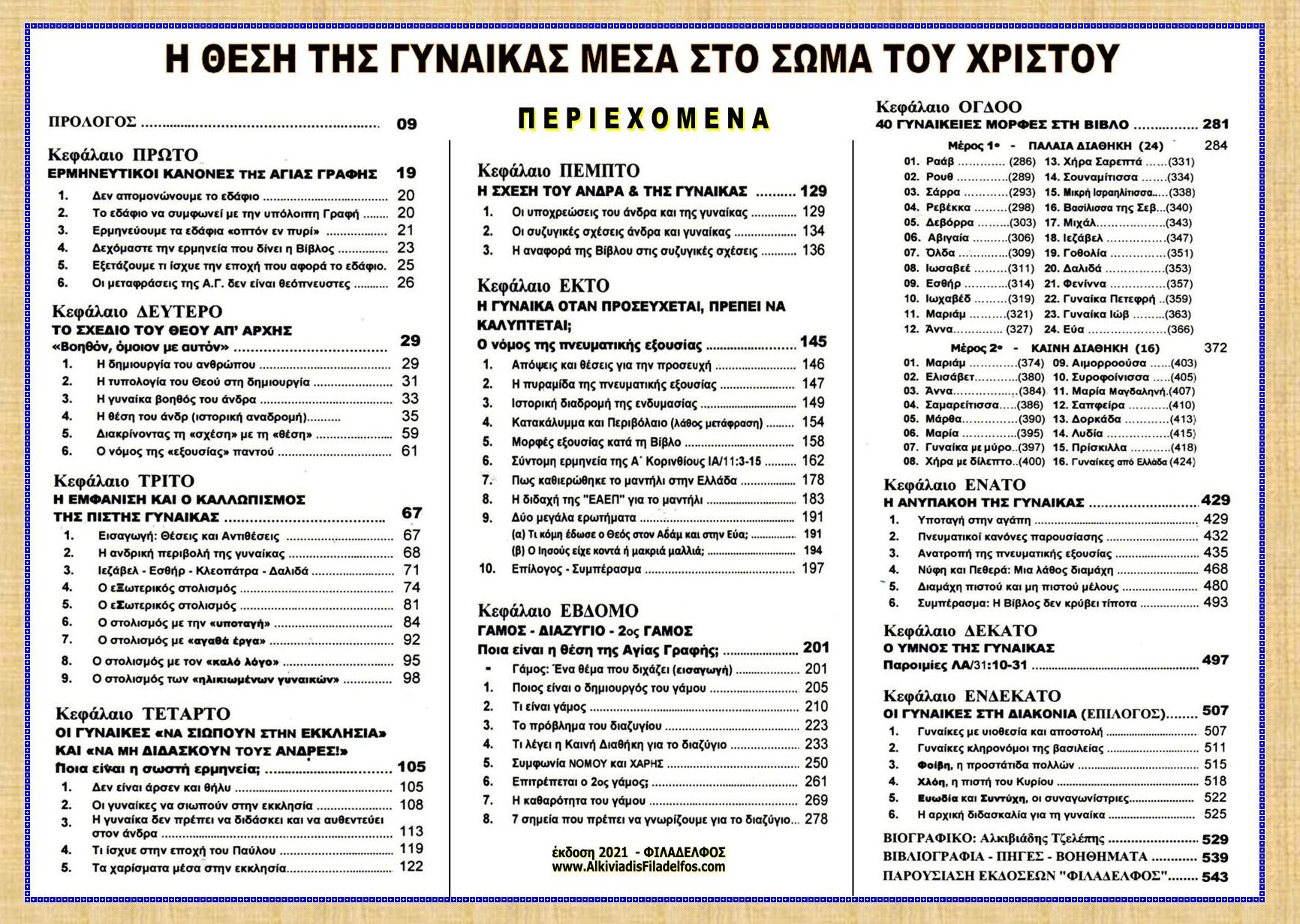 GYNAIKA kai EKKLISIA Index